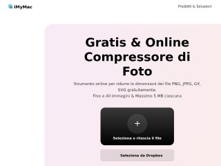 Screenshot sito: iMyMac Photo Compressor