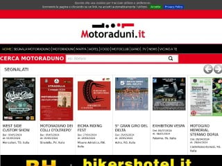 Screenshot sito: Motoraduni.it