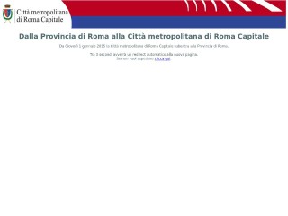 Screenshot sito: Provincia di Roma