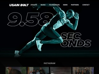 Screenshot sito: Usain Bolt