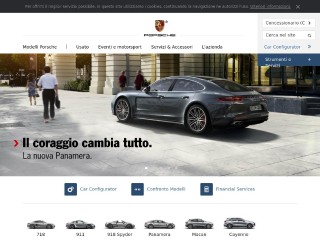 Screenshot sito: Porsche