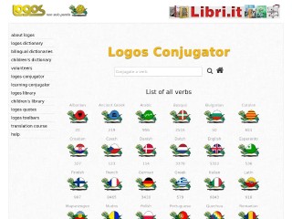 Screenshot sito: Logos Conjugator