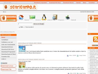 Screenshot sito: Scaricando.it