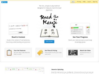 Screenshot sito: Read The Kanji