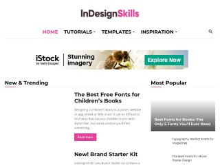 Screenshot sito: InDesignSkills