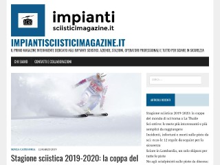Screenshot sito: Impianti Sciistici Magazine