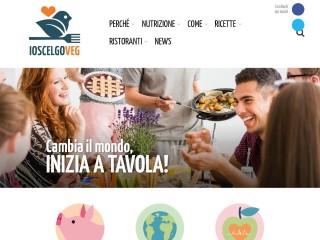 Screenshot sito: IoScelgoVeg