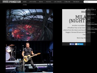 Screenshot sito: Bruce Springsteen