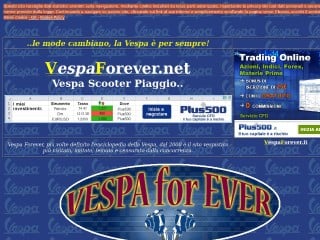 Screenshot sito: Vespa Forever