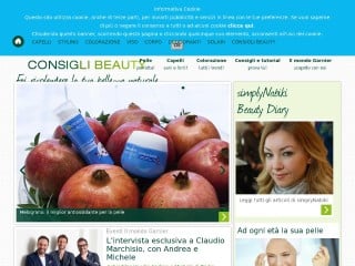 Screenshot sito: Consigli Beauty