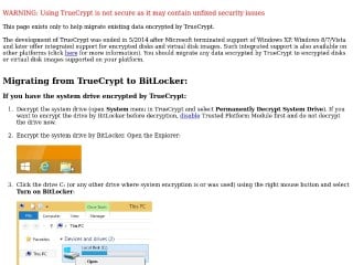 Screenshot sito: Truecrypt