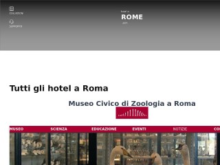Screenshot sito: Museo di Zoologia