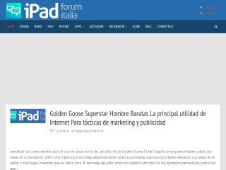 Screenshot sito: IPad Forum Italia