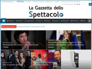 Screenshot sito: La Gazzetta dello Spettacolo