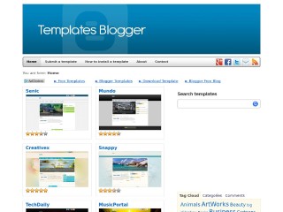 Screenshot sito: Templates Blogger