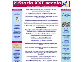 Screenshot sito: Storia XXI secolo