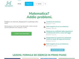 Screenshot sito: SosMatematica