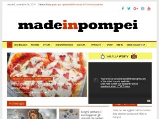 Screenshot sito: Made in Pompei