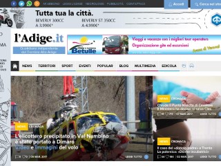 Screenshot sito: L'Adige