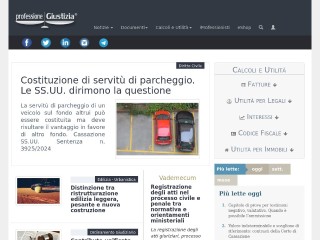 Screenshot sito: ProfessioneGiustizia.it