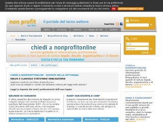 Screenshot sito: Nonprofitonline.it