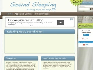 Screenshot sito: Sound Sleeping