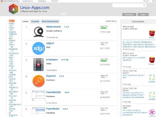 Screenshot sito: Linux-apps.org