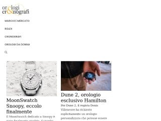 Screenshot sito: Orologi e Cronografi