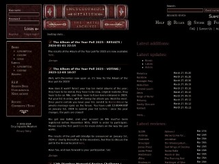 Screenshot sito: Metal-archives.com