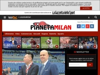 Screenshot sito: Pianeta Milan