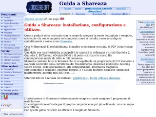 Screenshot sito: Guida a Shareaza