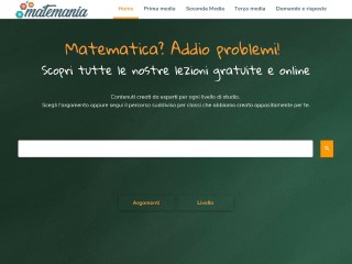 Screenshot sito: Matemania
