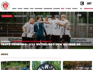 Screenshot sito: St. Pauli FC