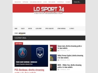 Screenshot sito: Lo Sport 24