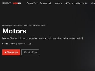 Screenshot sito: MotorTrend TV