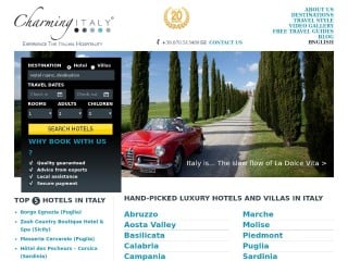 Screenshot sito: Charming Italy