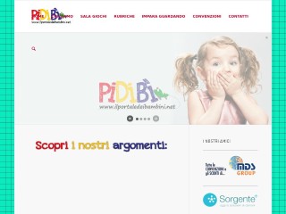 Screenshot sito: Il Portale dei Bambini