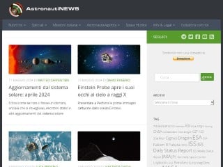Screenshot sito: AstronautiNEWS