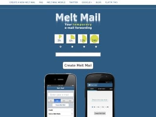 Screenshot sito: Melt Mail