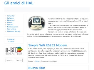 Screenshot sito: Gli amici di HAL