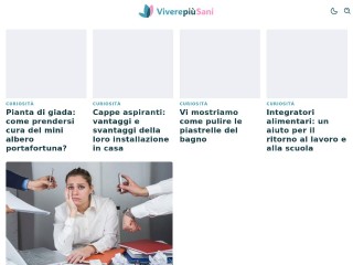 Screenshot sito: Viverepiusani.com