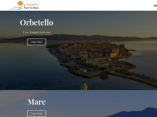 Screenshot sito: OrbetelloTurismo.it