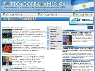 Screenshot sito: Tuttocoppaamerica.com