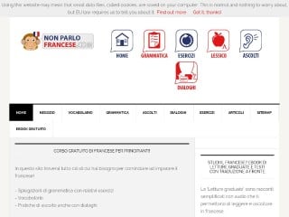 Screenshot sito: NonParloFrancese.com