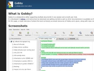 Screenshot sito: Gobby