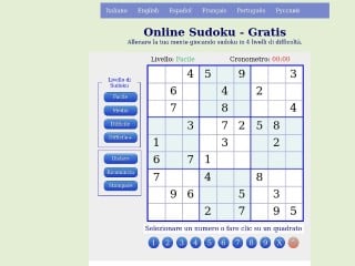 Screenshot sito: Sudoku-it