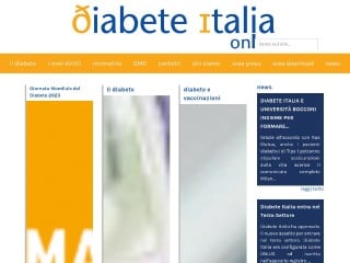 Screenshot sito: Diabeteitalia.it