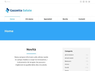 Screenshot sito: Gazzetta Salute