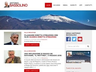 Screenshot sito: Antonio Bassolino