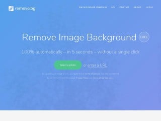 Screenshot sito: Remove.bg